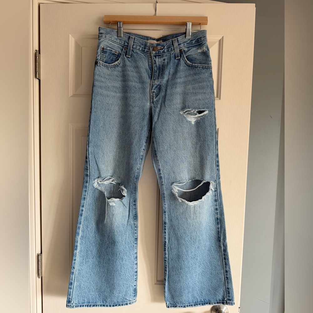 Levi's Women's Distressed Baggy Boot Jeans - Size 26